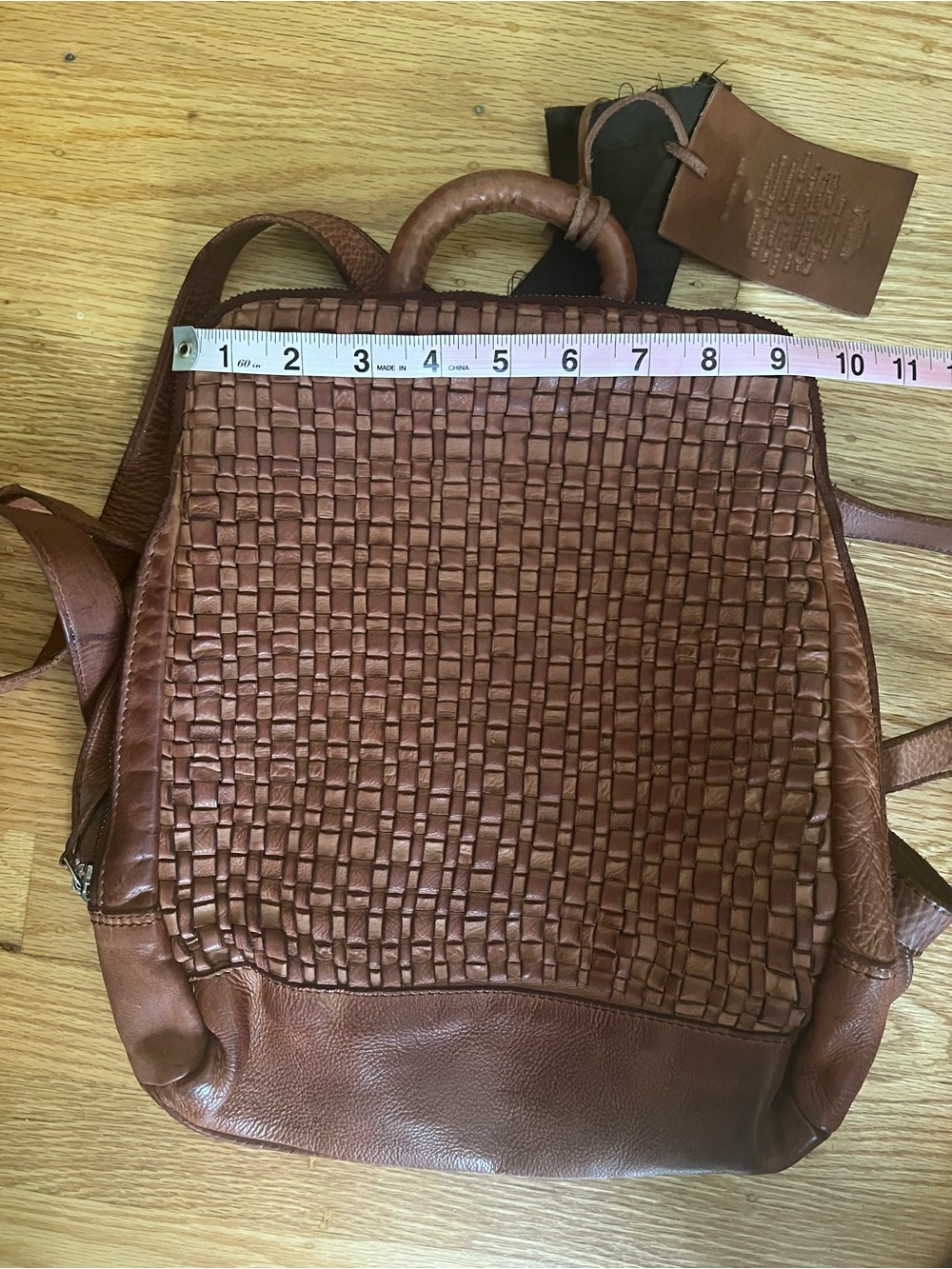 Vilenca Holland Woven Leather Backpack | New with Tags - Picture 9 of 11